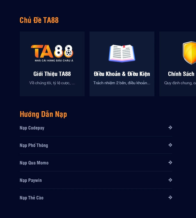 Nạp tiền Ta88