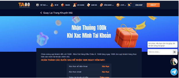 Ta88 nhà cái khuyến mãi