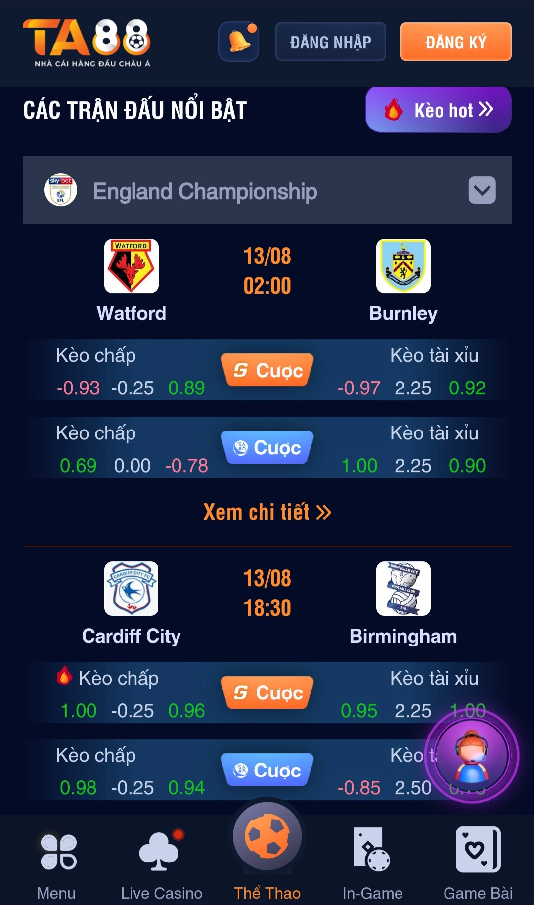 cách đọc kèo bóng đá