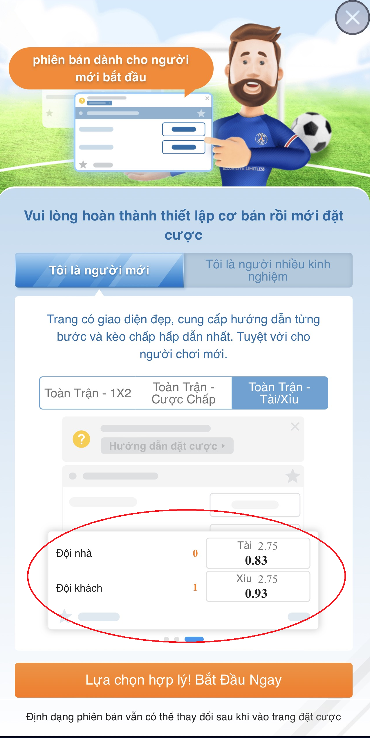 tài xỉu bóng đá