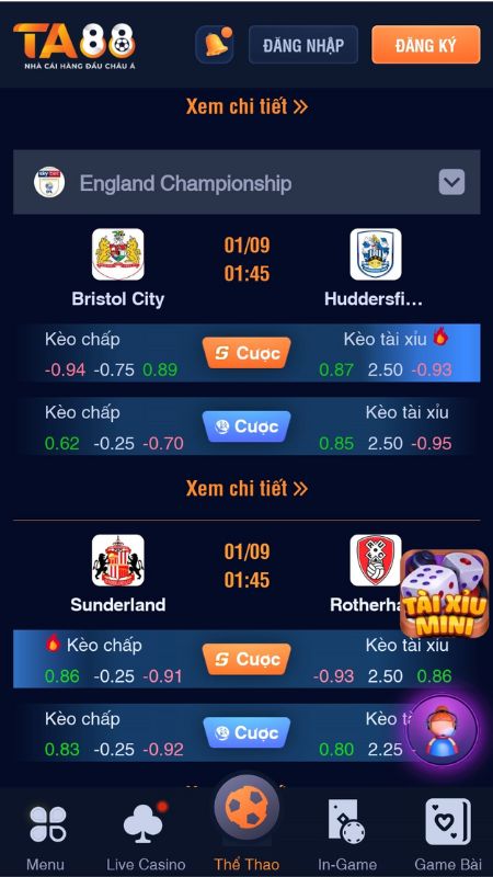 kèo chấp 3 4